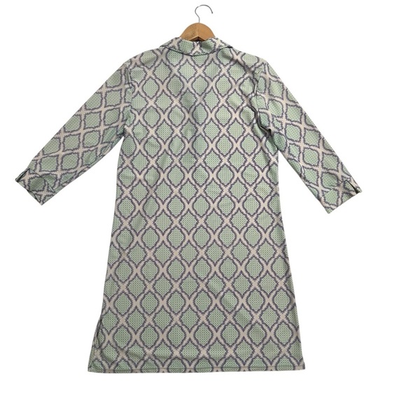 Cabana Life Sardinia Sands Geo Snakeskin Print Henley Neckline Knit Dress Medium - Picture 5 of 7